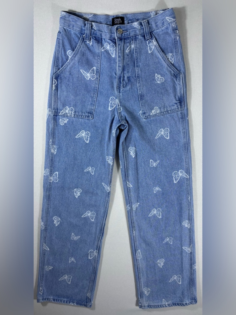 Simple Society Butterfly Jeans Women’s 5/27 High Rise Wide Leg